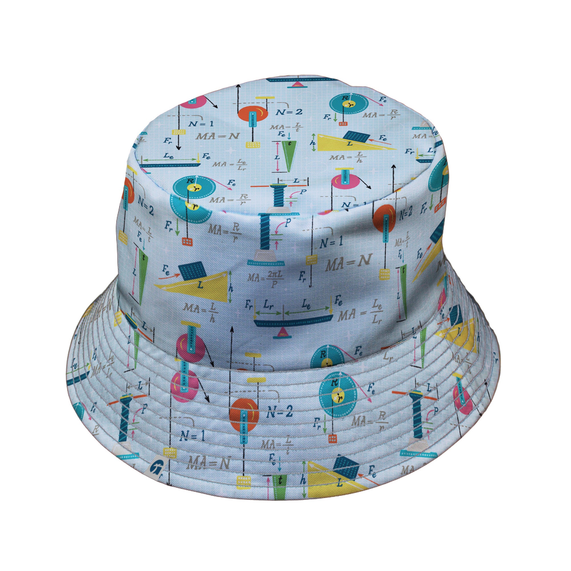 Simple Machines Light Bucket Hat Gray Stitching