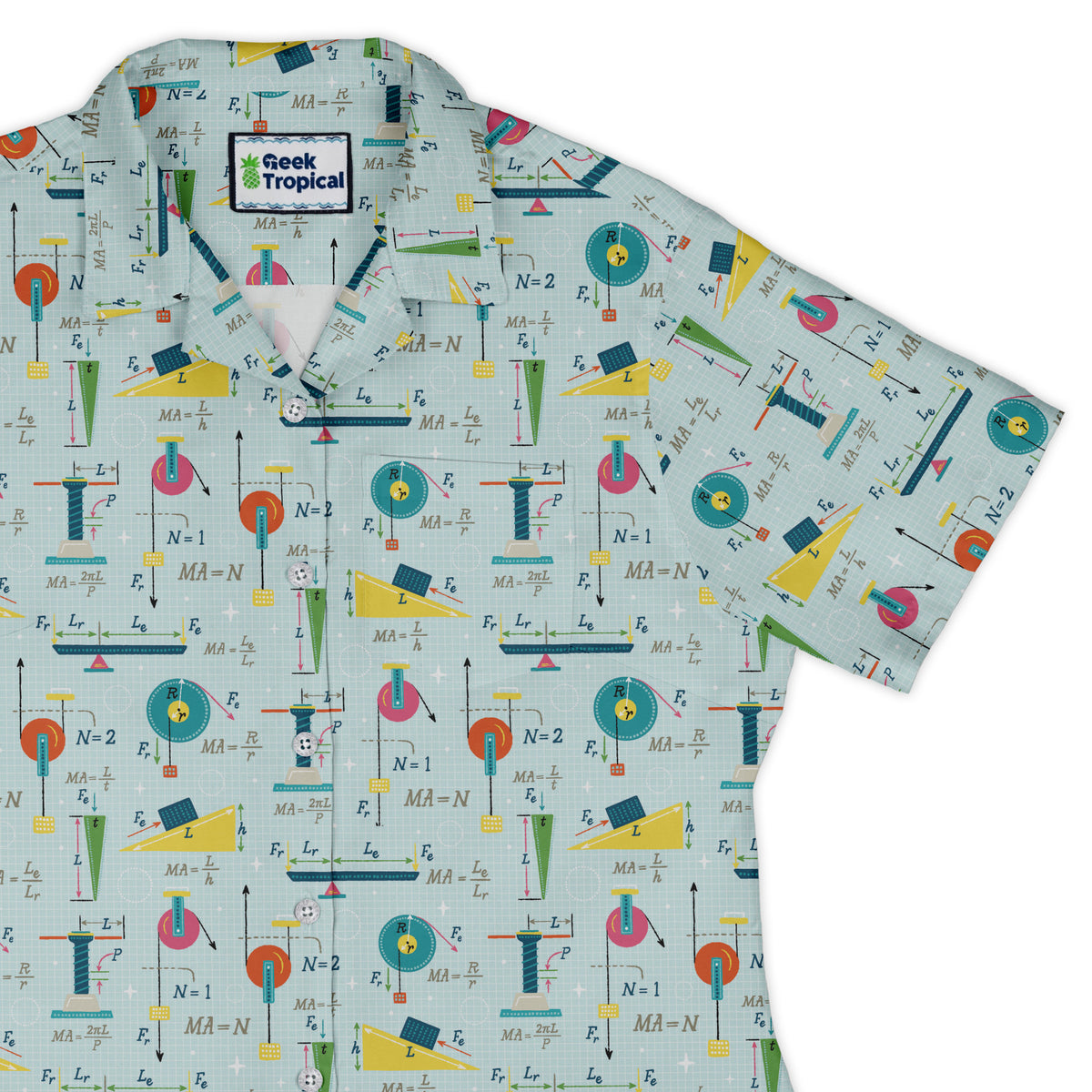 Simple Machines Light Curvy Button Up Shirt womens top right
