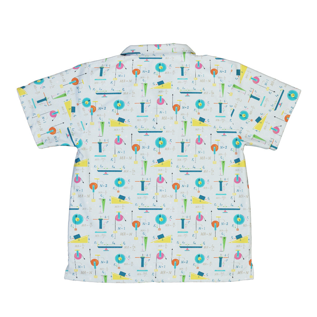 Simple Machines Light Youth Hawaiian Shirt Back