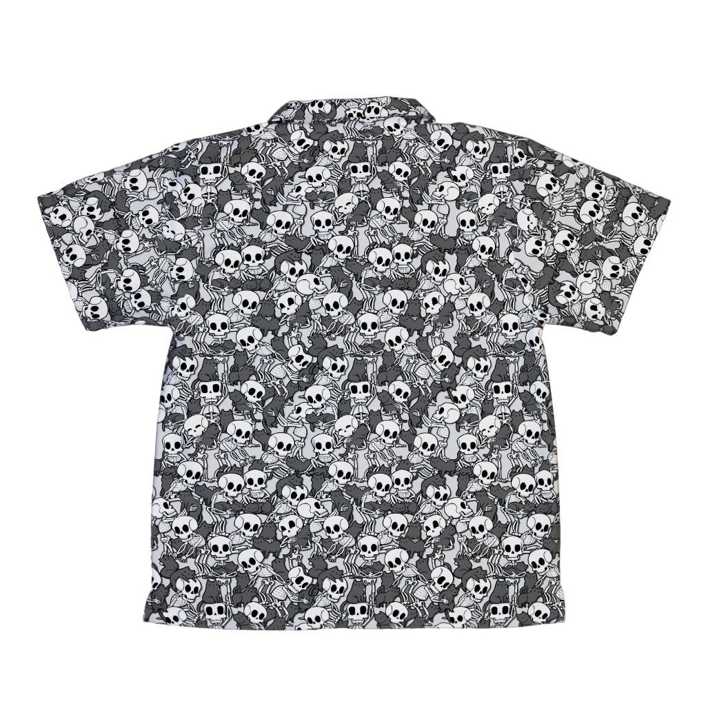 Skeleton Cat Love Youth Hawaiian Shirt Geek Nerd 0925 Animal Patterns Design by Tobe Fonseca
