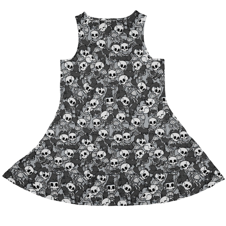 Skeleton Cat Love Dress Geek Nerd 0925 Animal Patterns Design by Tobe Fonseca