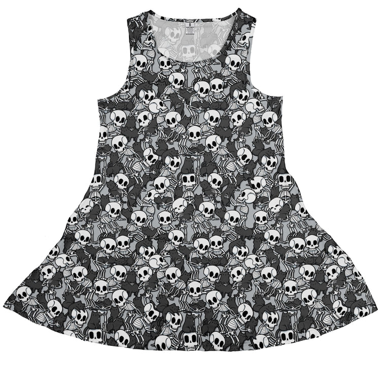 Skeleton Cat Love Dress Geek Nerd 0925 Animal Patterns Design by Tobe Fonseca