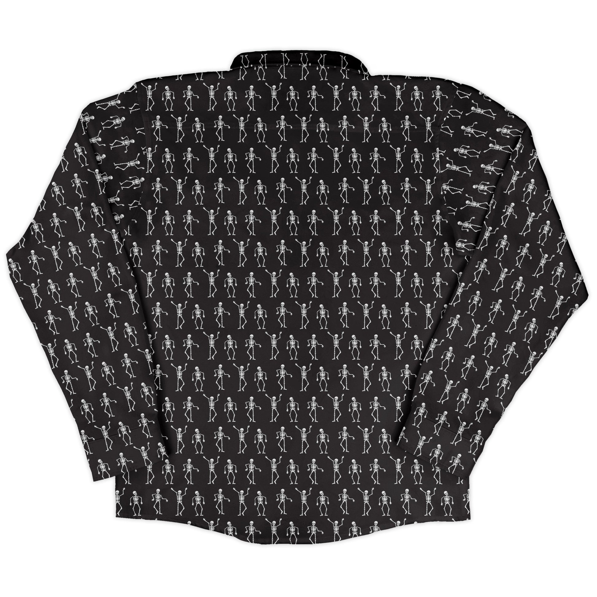 Skeleton Hanging Long Sleeve Button Up Shirt