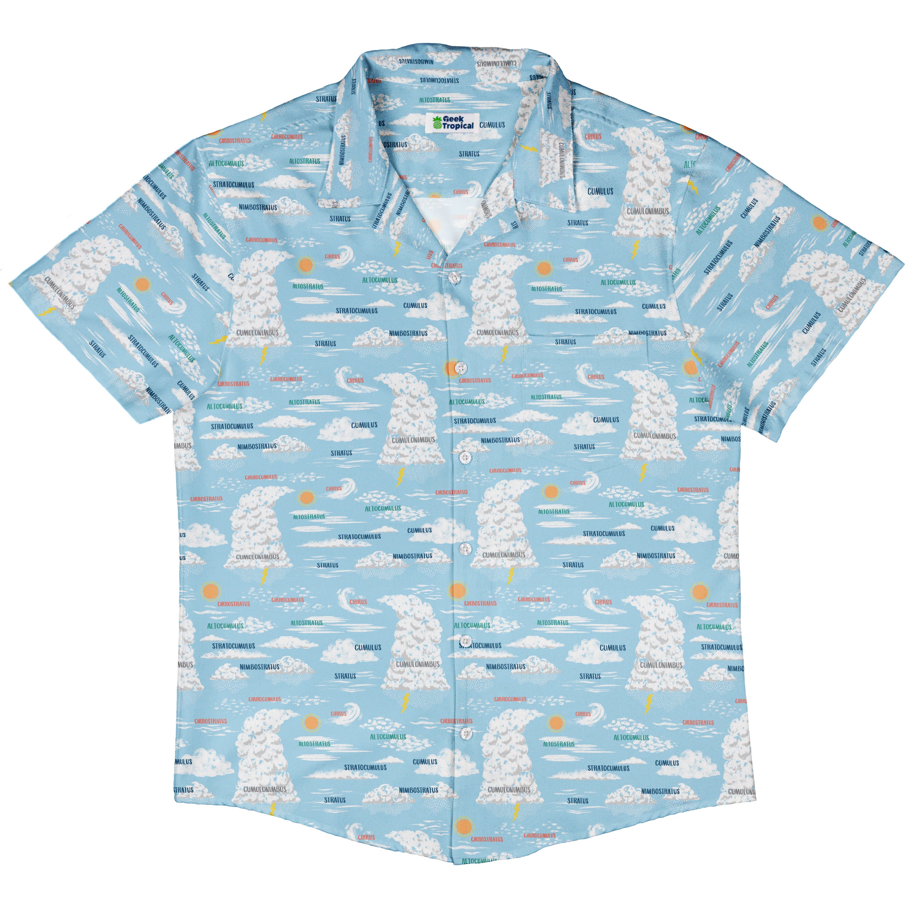 Sky Field Guide Button Up Shirt Hawaiian Front
