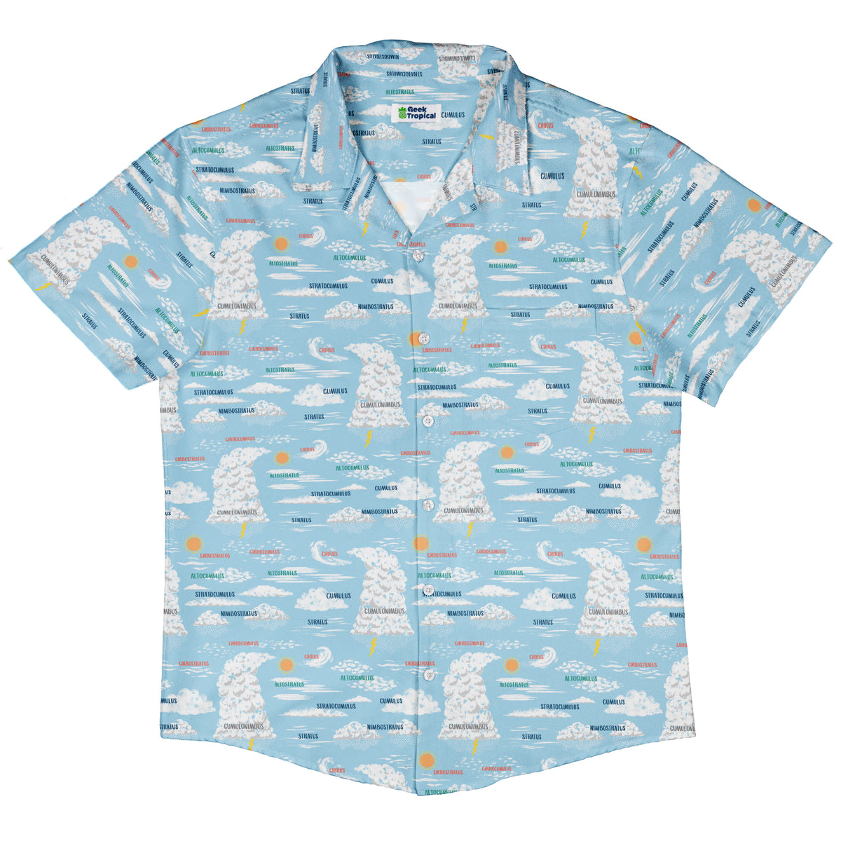 Sky Field Guide Button Up Shirt Hawaiian Front
