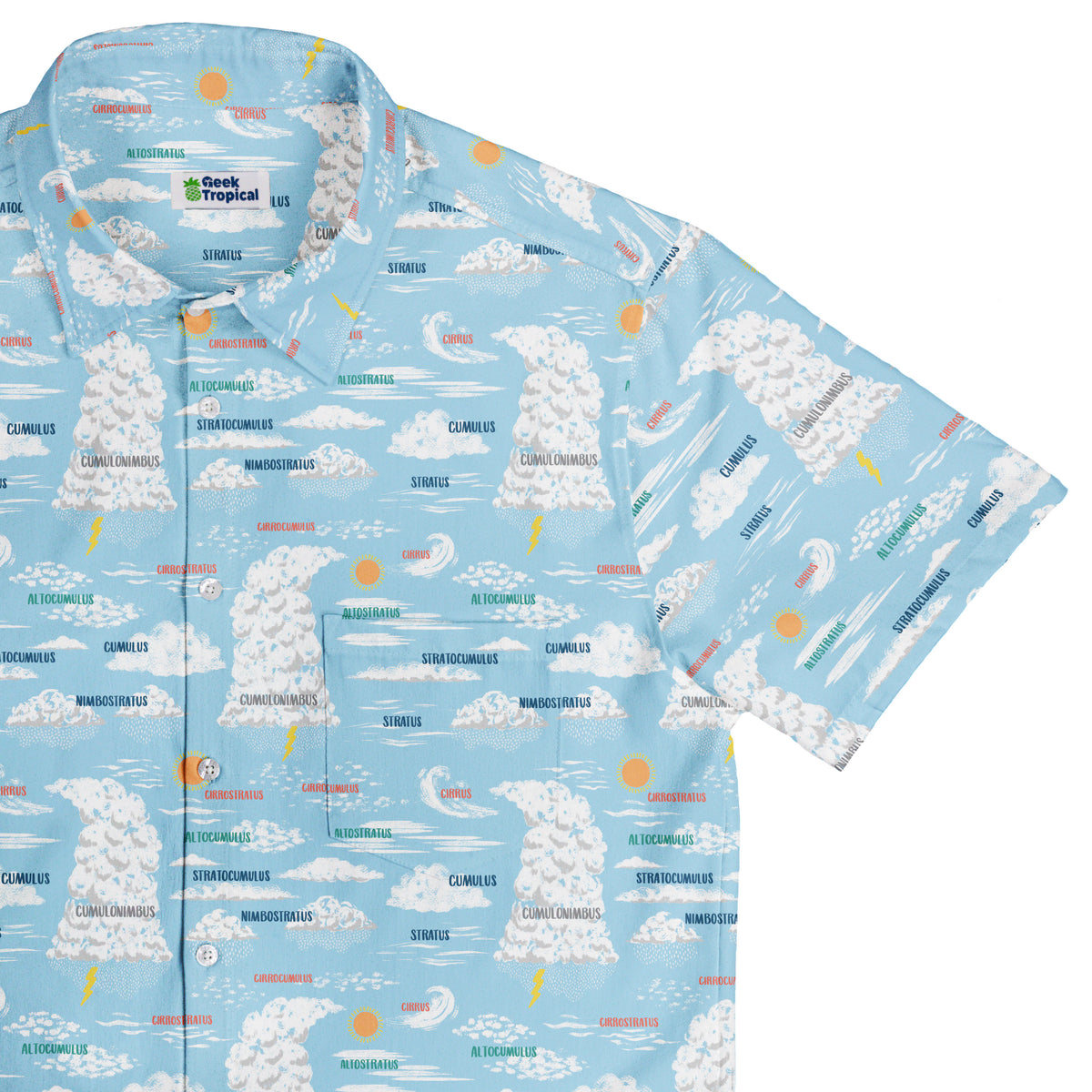 Sky Field Guide Button Up Shirt Top Corner