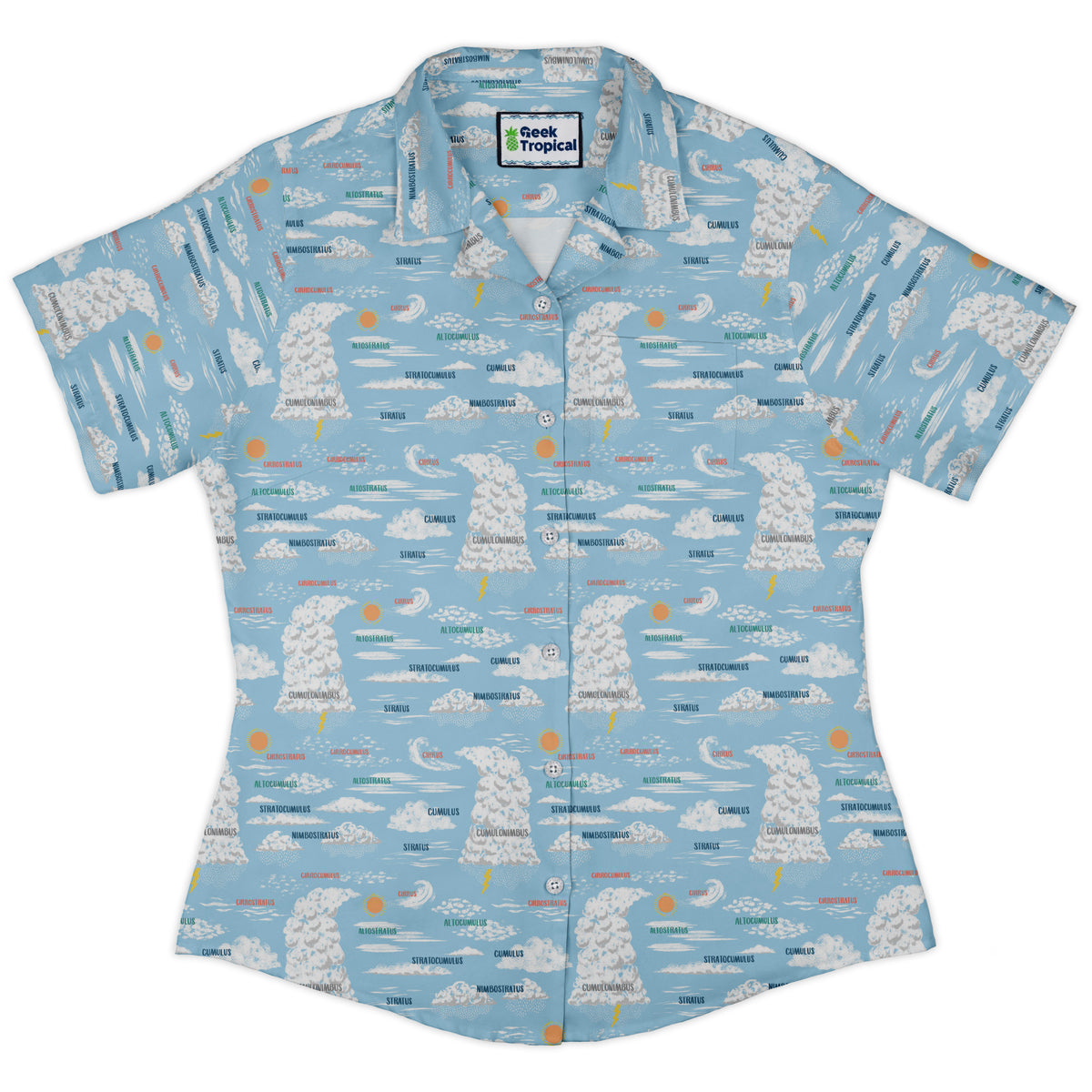 Sky Field Guide Curvy Button Up Shirt womens front