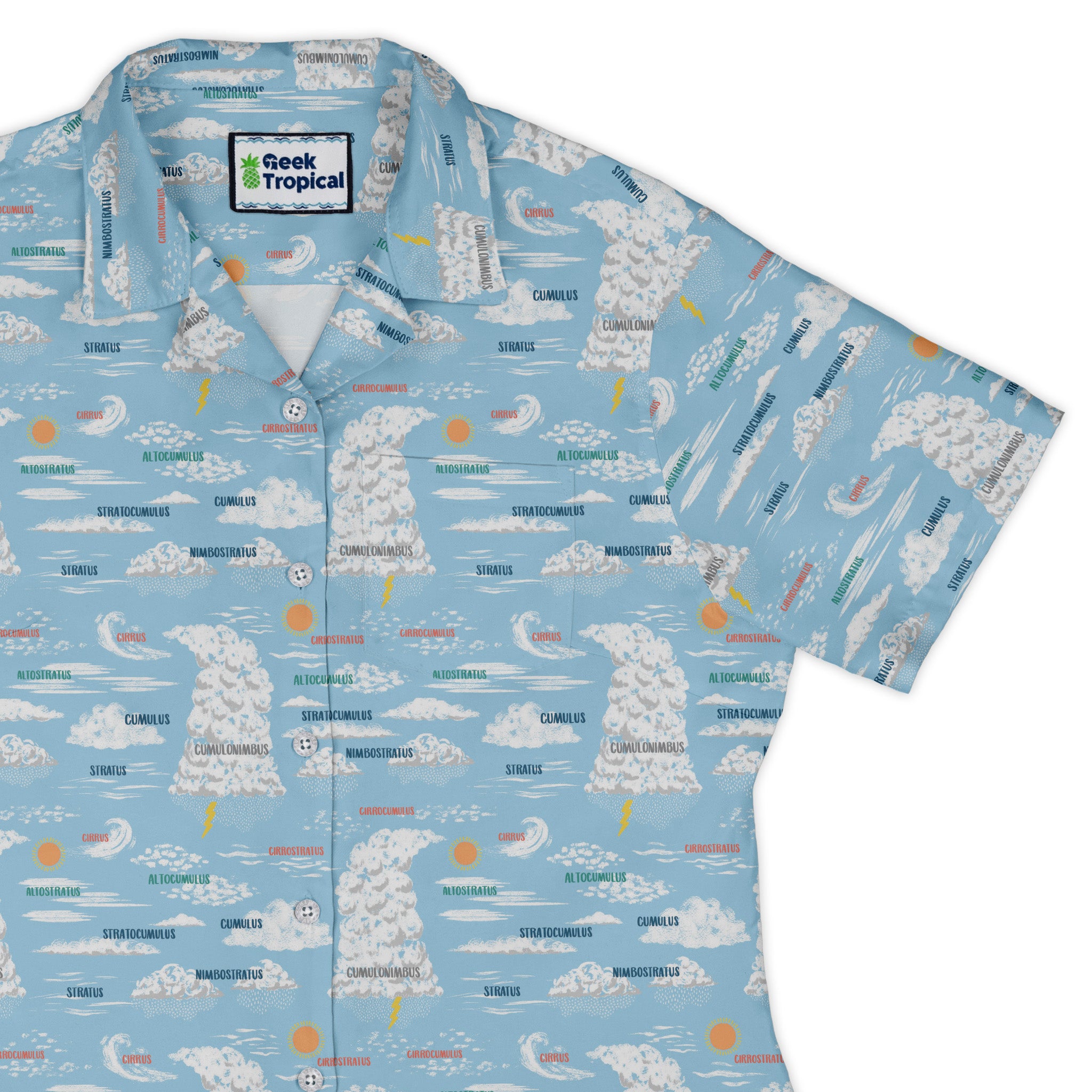 Sky Field Guide Curvy Button Up Shirt womens top right
