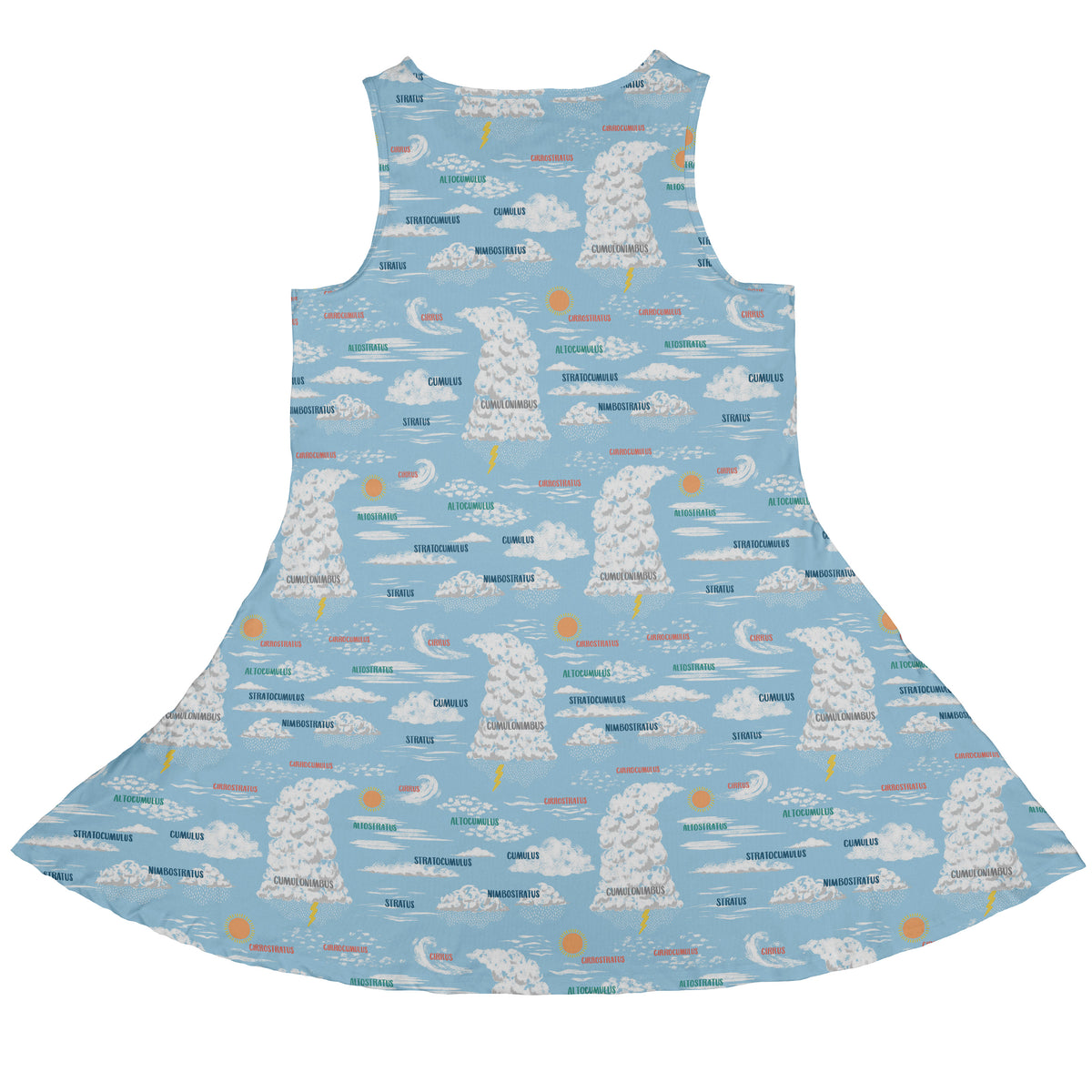 Sky Field Guide Sleeveless Dress back