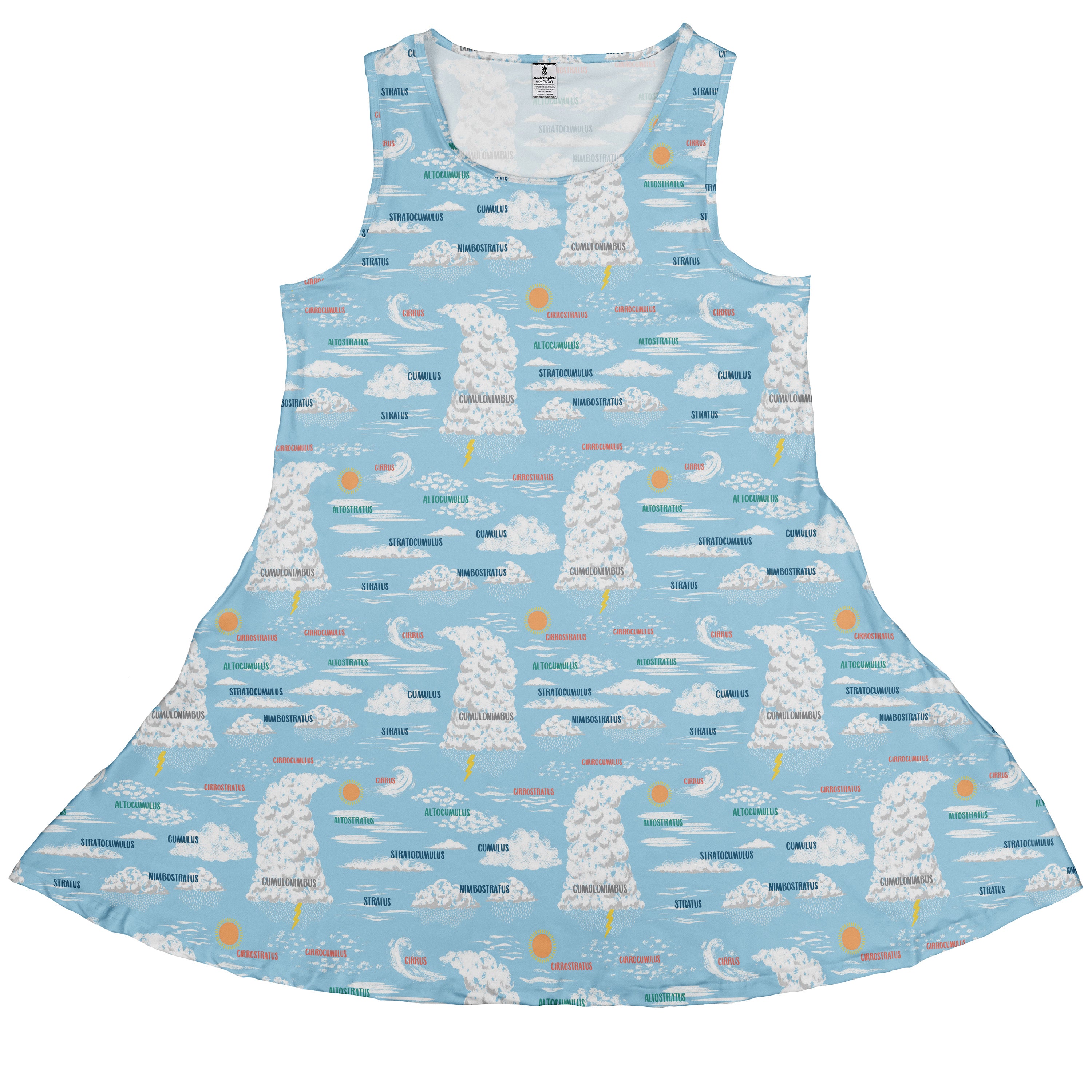 Sky Field Guide Sleeveless Dress front