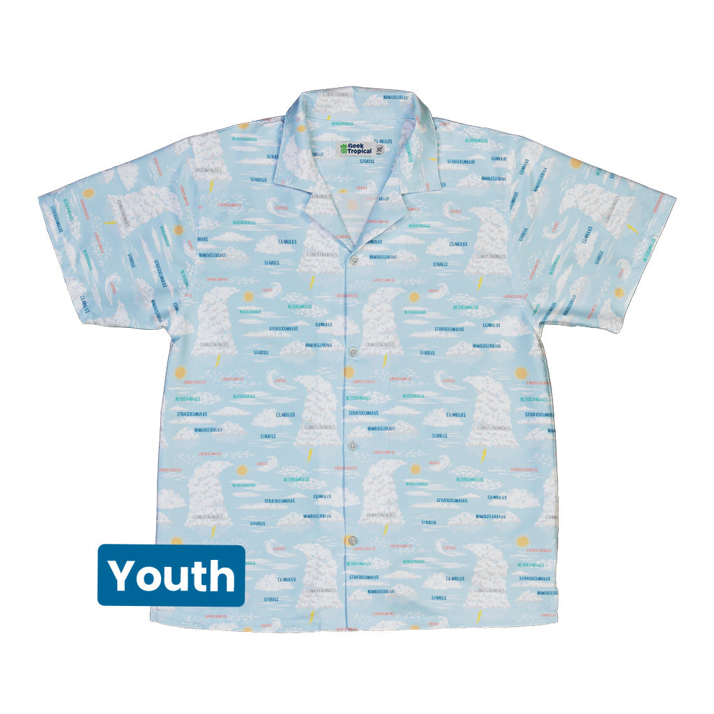 Sky Field Guide Youth Hawaiian Shirt Front