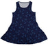 Sleepy Celestial Cats Blue Sleeveless Dress front