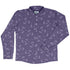 Sleepy Celestial Cats Lilac Long Sleeve Button Up Shirt front