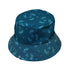 Sleepy Celestial Cats Teal Bucket Hat Gray Stitching