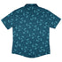 Sleepy Celestial Cats Teal Button Up Shirt Back