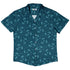 Sleepy Celestial Cats Teal Button Up Shirt Hawaiian Front