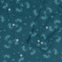 Sleepy Celestial Cats Teal Long Sleeve Button Up Shirt sleeve close