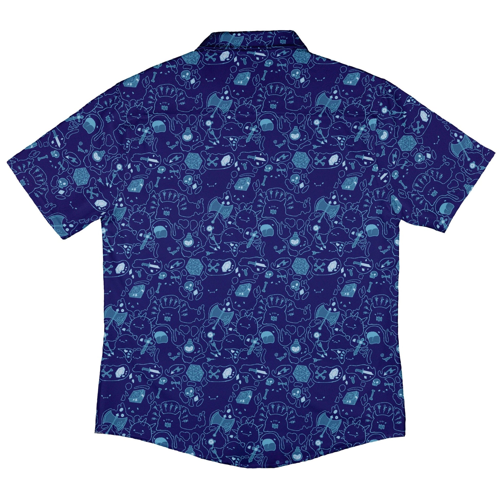 Slim Cube Bioluminescence Button Up Shirt - adult sizing - Design by Ardi Tong - dnd & rpg print