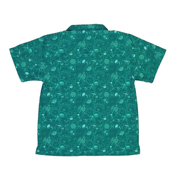 Slim Cube Toxic Green Youth Hawaiian Shirt - Design by Ardi Tong - dnd & rpg print - Q3