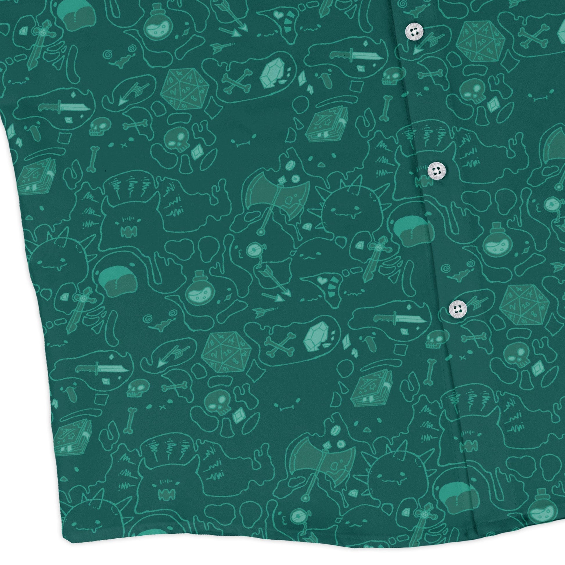 Slime Cube Toxic Green Long Sleeve Button Up Shirt