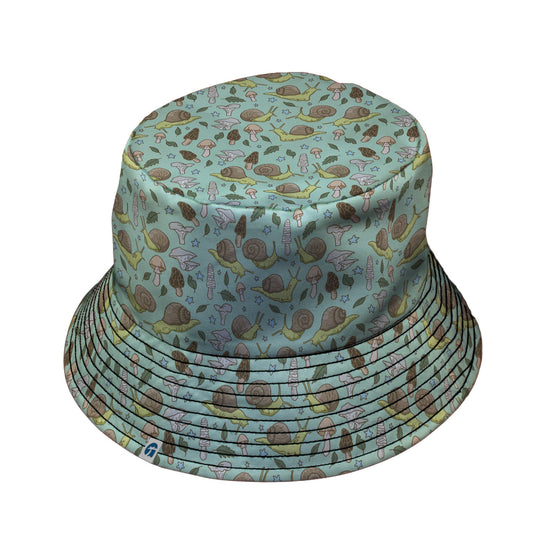 Slow Spore Trail Bucket Hat Geek Nerd animal patterns botany print Design by Julie Kitzes