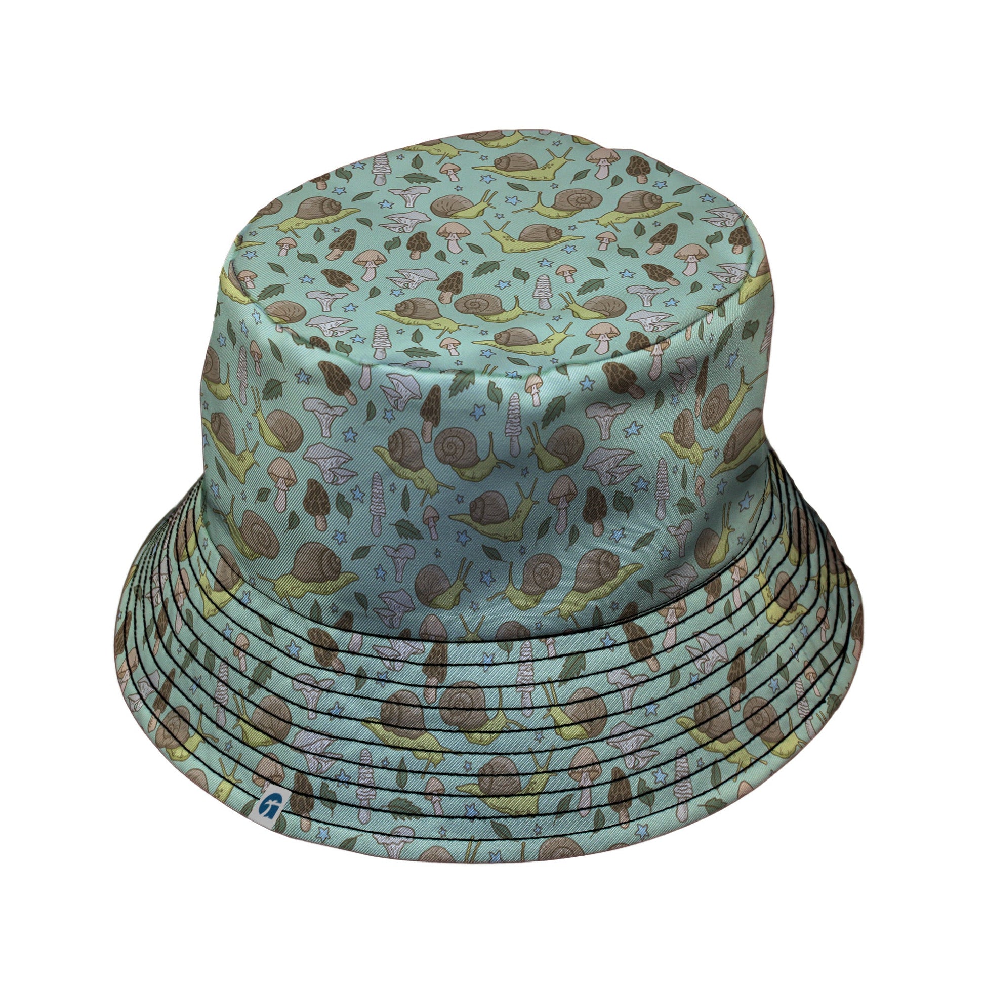 Slow Spore Trail Bucket Hat Geek Nerd animal patterns botany print Design by Julie Kitzes