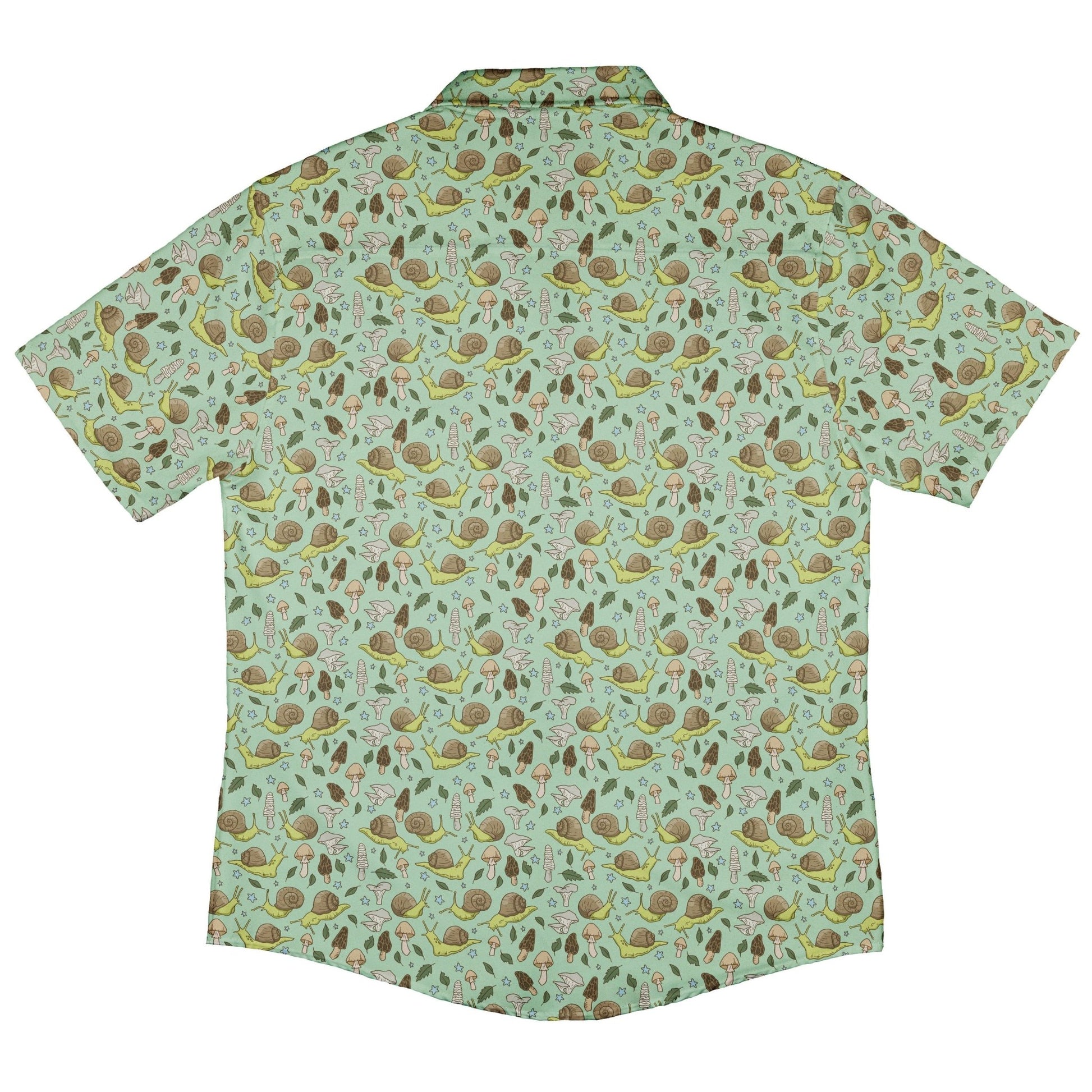 Slow Spore Trail Button Up Shirt Geek Nerd adult sizing animal patterns botany print