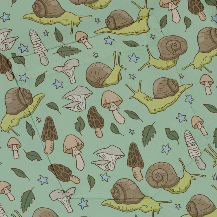 Slow Spore Trail Button Up Shirt Geek Nerd adult sizing animal patterns botany print