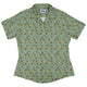 Slow Spore Trail Curvy Button Up Shirt Geek Nerd animal patterns botany print Design by Julie Kitzes