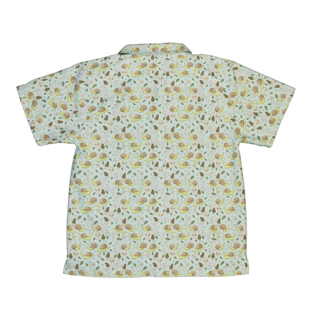 Slow Spore Trail Youth Hawaiian Shirt Geek Nerd animal patterns botany print Design by Julie Kitzes