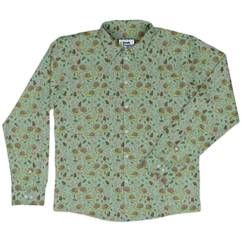 Slow Spore Trail Long Sleeve Button Up Shirt Geek Nerd adult sizing animal patterns botany print