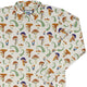 Snails and Mushrooms Botany Long Sleeve Button Up Shirt Geek Nerd adult sizing Botany Print FLOW DESC WRITING