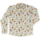 Snails and Mushrooms Botany Long Sleeve Button Up Shirt Geek Nerd adult sizing Botany Print FLOW DESC WRITING