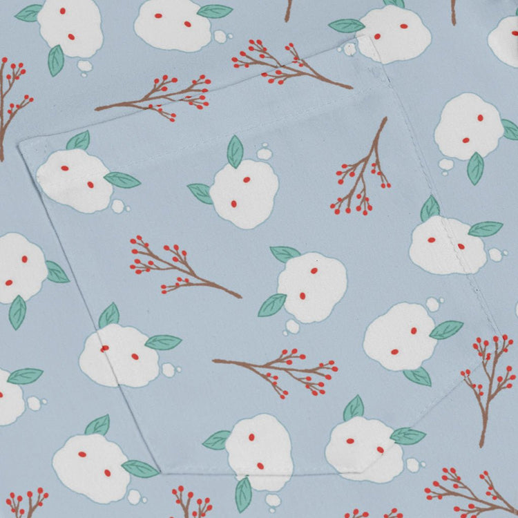 Snow Bunnies Long Sleeve Button Up Shirt Geek Nerd adult sizing Anime Christmas Print