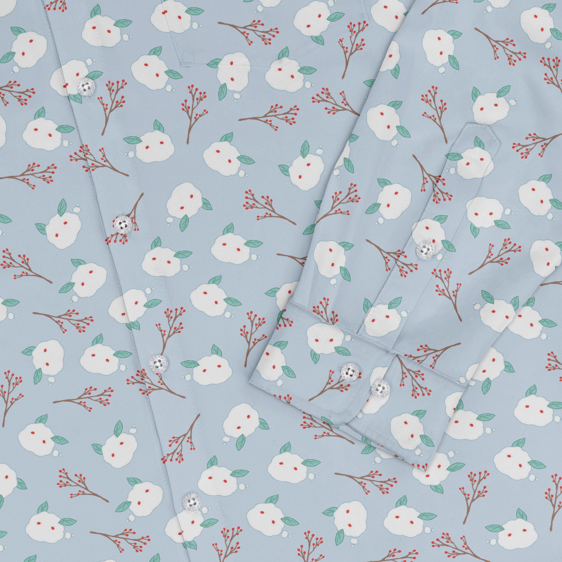 Snow Bunnies Long Sleeve Button Up Shirt