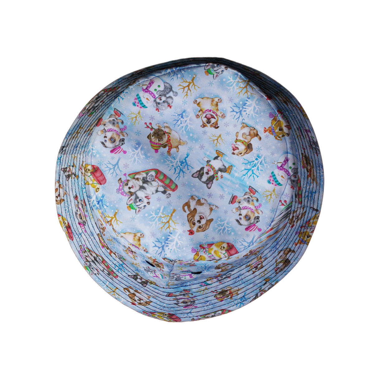 Snow Much Puppy Fun Bucket Hat Top View