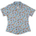 Snow Much Puppy Fun Curvy Button Up Shirt womens front