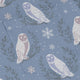 Snow Owl Moon Long Sleeve Button Up Shirt Geek Nerd adult sizing Botany Print Christmas Print