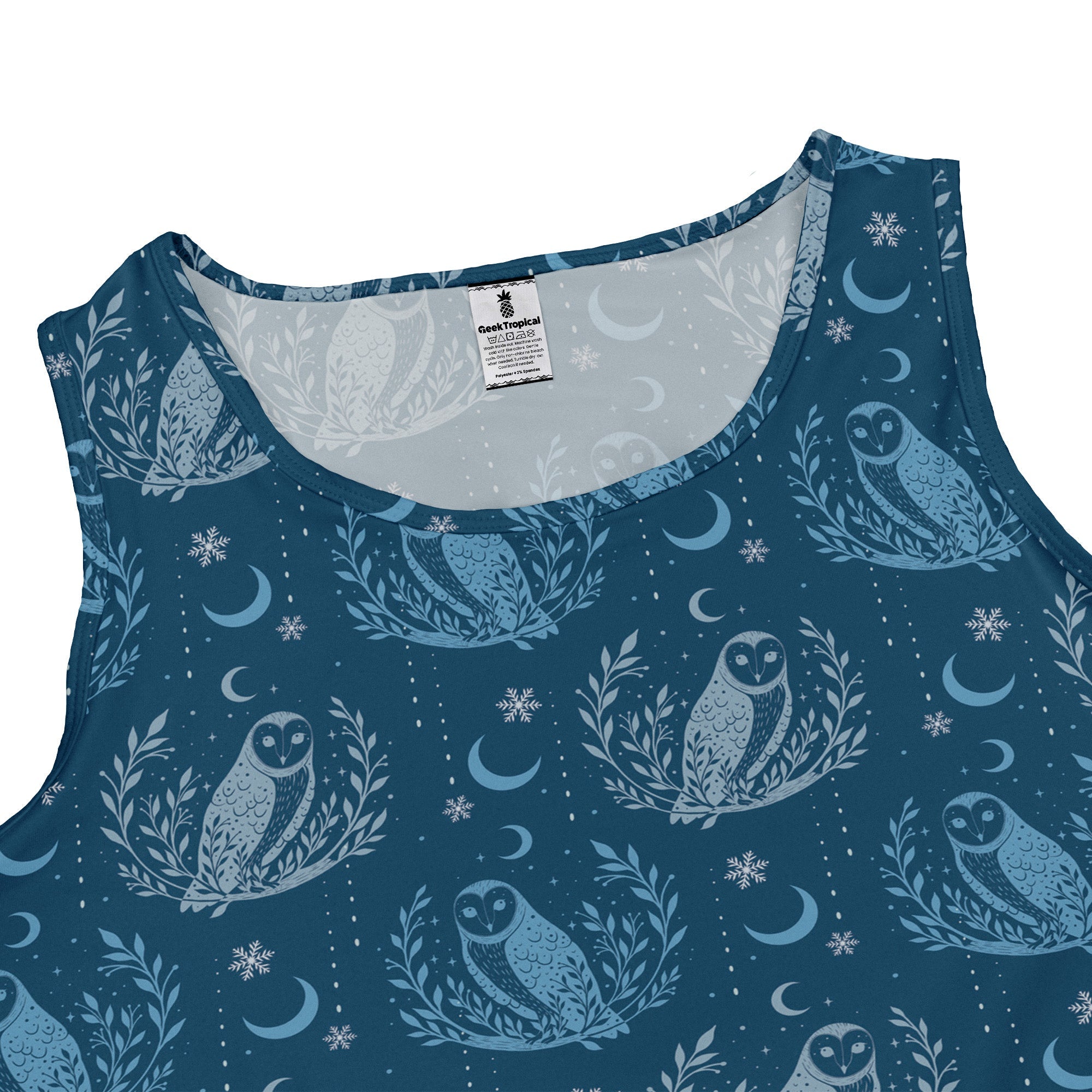 Snow Owl Night Flight Dress Geek Nerd Christmas Print Design by Episodic lx - C