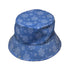 Snowflake Cat Winter Bucket Hat Gray Stitching