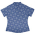 Snowflake Cat Winter Curvy Button Up Shirt womens back