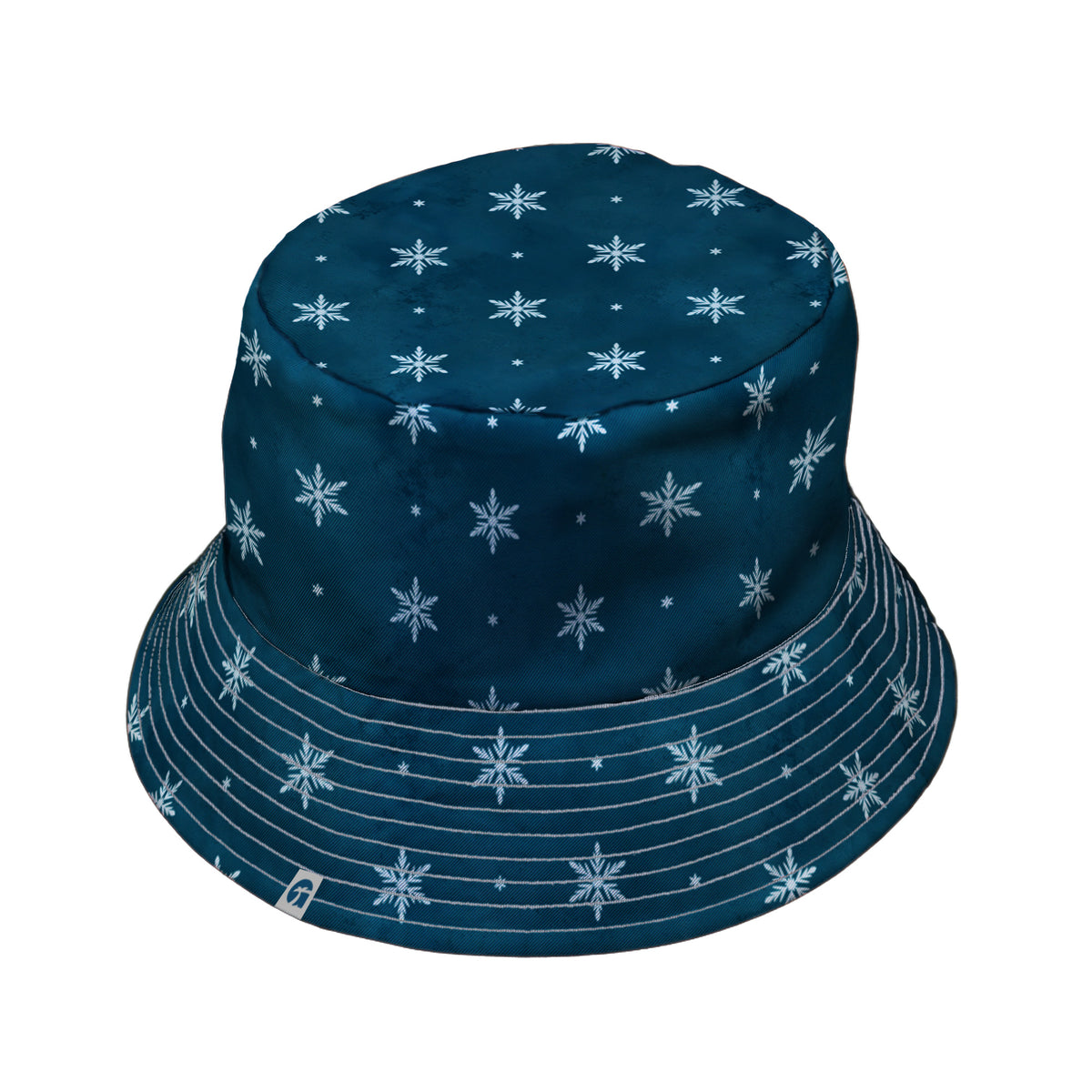 Snowflake Season Bucket Hat Gray Stitching