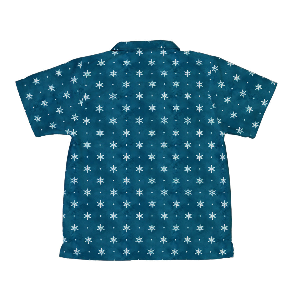 Snowflake Season Youth Hawaiian Shirt Back