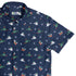 Snowing Frogs Chilly Night Button Up Shirt Geek Nerd adult sizing Christmas Print Design by Ardi Tong