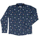Snowing Frogs Chilly Night Long Sleeve Button Up Shirt Geek Nerd adult sizing Anime Christmas Print