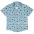 Snowing Frogs Button Up Shirt Geek Nerd adult sizing Christmas Print Design by Ardi Tong
