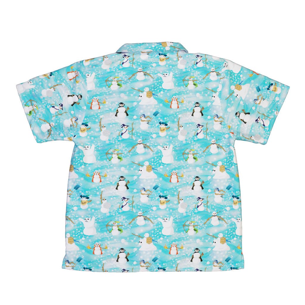 Snowmen Dnd Classes Youth Hawaiian Shirt Geek Nerd Christmas Print Designs by Nathan q4