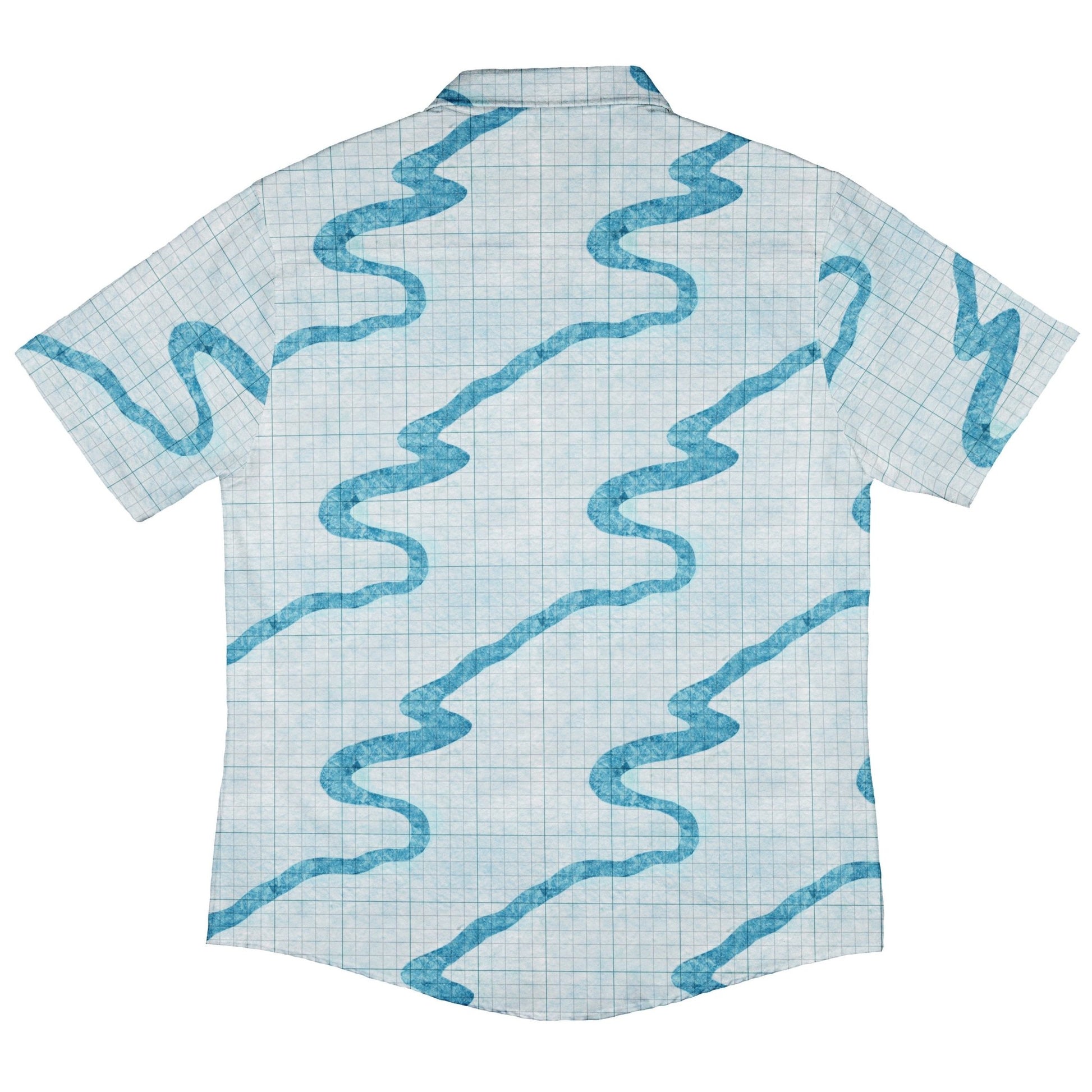 Snowy Dnd Battle Map Button Up Shirt Geek Nerd adult sizing Christmas Print Designs by Nathan