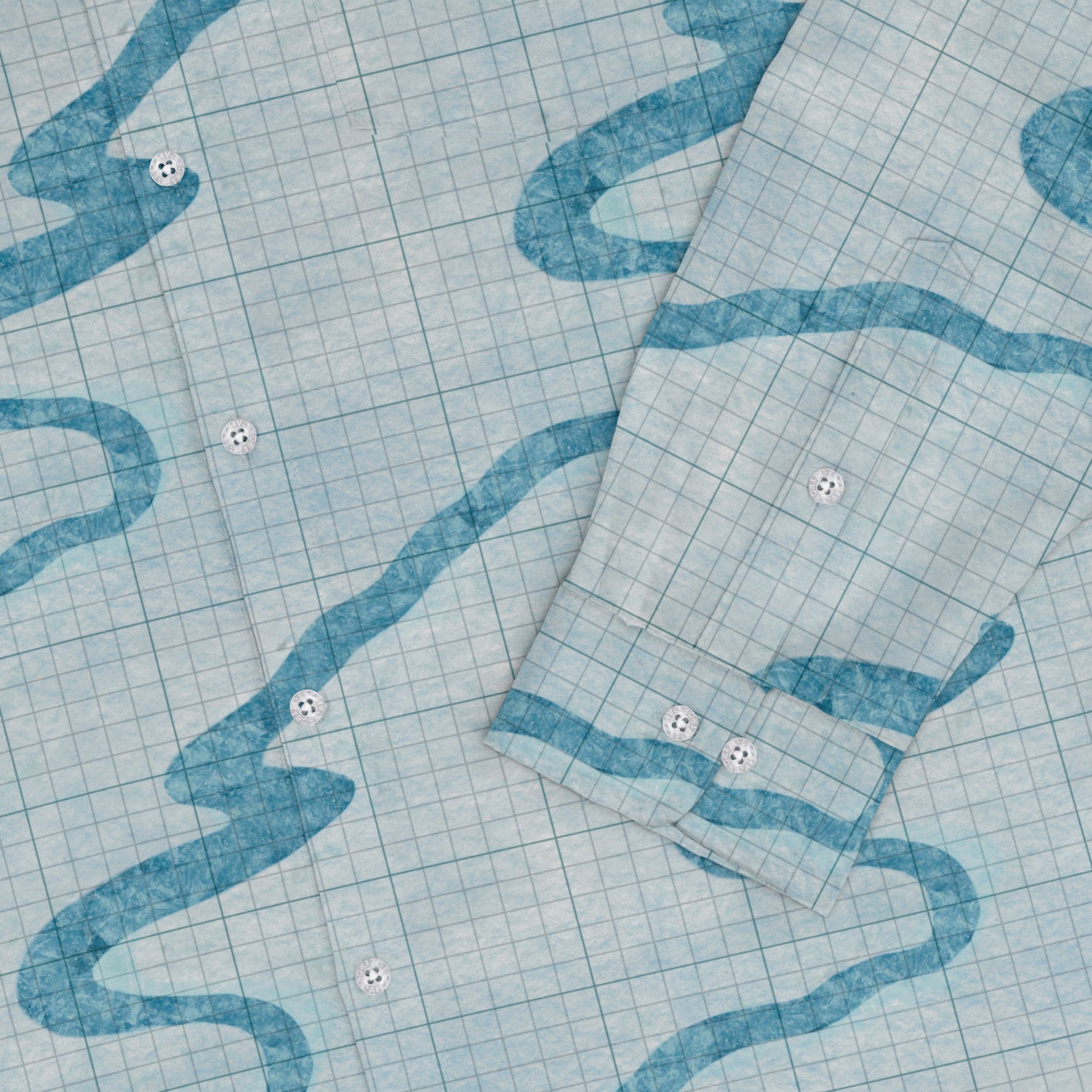 Snowy Dnd Battle Map Long Sleeve Button Up Shirt