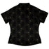 Snowy Kitty Night Curvy Button Up Shirt womens back
